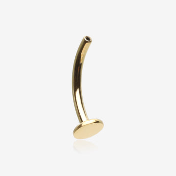 Implant Grade Titanium OneFit Threadless Golden Convex Base Post Belly Bar Part